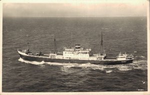 ms Willemstad Oranjestad Royal Netherlands Steamship Co RPPC B9