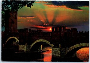 M-50120 Scaligero Bridge Sunset Verona Italy