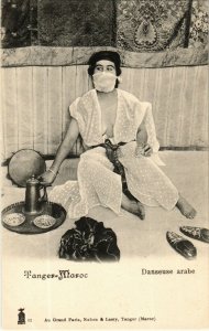 PC CPA MOROCCO, TANGER, DANSEUSE ARABE, VINTAGE POSTCARD (b15355)