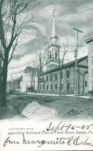 VINTAGE POSTCARD FIRST REFORMED CHURCH THIRD STREET EASTON PENNSYLVANIA 1905