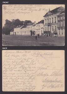 GERMANY 1916, Fieldpost card, The Town Hall, Beveren, Belgium, WWI