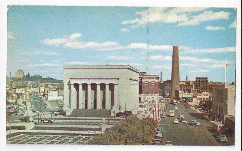 MD Baltimore War Memorial Plaza and Shot Tower D Traub Maryland Vntg Postcard