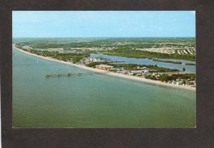 FL Aerial view Pier Kahiki Clearwater Indian Rocks Beach Florida Postcard