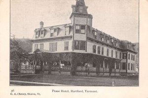 Hartford Vermont Pease Hotel Undivided Back Vintage Postcard U1713