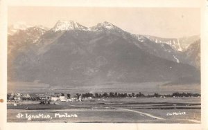 St Ignatius Montana Birds Eye View Real Photo Vintage Postcard AA35374