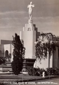 RPPC Evening Star Court Of Honor 1939 Golden Gate Exposition Real Photo Postcard