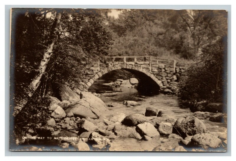 Vintage 1900's Photo Postcard Maplehurst Inn Stone Bridge Antrim New Hampshire