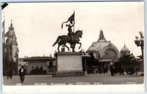 RPPC  SAN FRANCISCO  Panama Pacific Expo  BALBOA MONUMENT Festival Hall Postcard