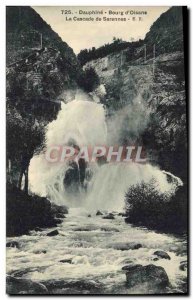 Old Postcard Dauphine Bourg D & # 39Oisans Waterfall Sarennes