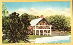 Spanish Sugar Mill at Ponce de Leon Springs Deland Florida Postcard