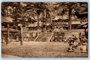 Tokyo Japan Postcard Japanese Railways Precinct of the Töshogu Shrine c1920's