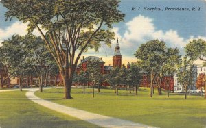 PROVIDENCE, Rhode Island RI   RHODE ISLAND HOSPITAL  ca1940's Linen Postcard