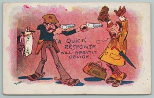 Comic Pun~Quick Response Will Greatly Oblige~Western Holdup~ZIM 1907 PC