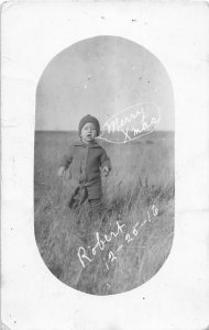 H45/ Merry Christmas Holiday Postcard c1910 RPPC Child Merry Xmas 7