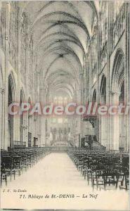 Postcard Old St Denis St Denis Abbey Nave