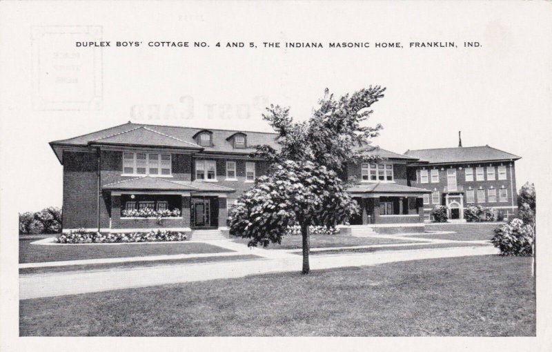 Indiana Franklin Boys' Cottage # 4 & 5 Indiana Masonic Home sk3542