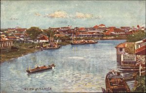 Tuck Manila Philippines Panoramic Water View c1910 Vintage Postcard