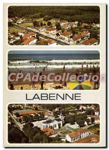 Postcard Modern Labenne beach town church