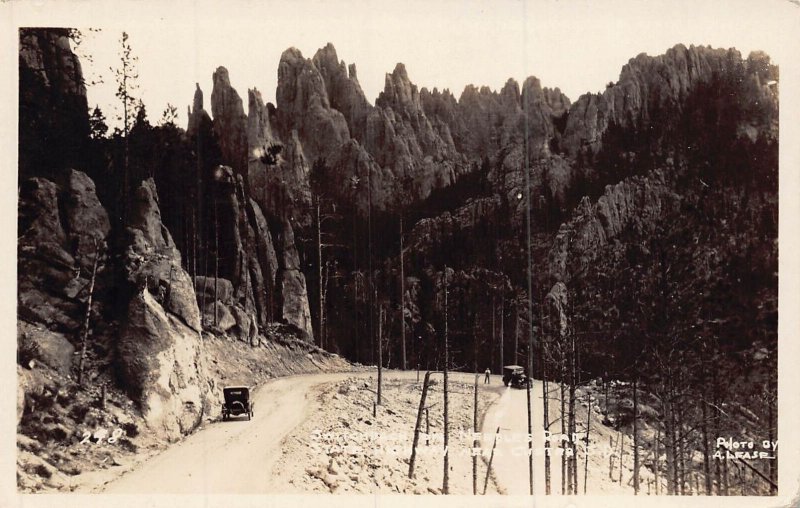 CUSTER PARK SOUTH DAKOTA-NEEDLES ROAD~1910s A LEASE REAL PHOTO POSTCARD