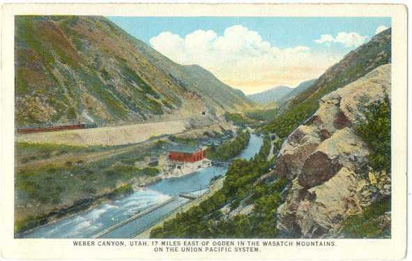 W/B of Weber Canyon 17 Miles east of Ogden Utah UT Train