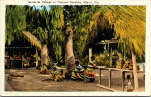 Florida Miami Seminole Village At Tropical Gardens
