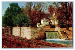 c1960's The Falls In The Whitewater Canal Metamora Indiana IN Unposted Postcard 