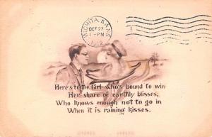 Here's to the Girl, Shinn 1912 postal marking on front, yellowing form being ...