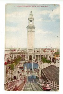 IL - Chicago. White City Amusement Park, Electric Tower, Chute ca 1911