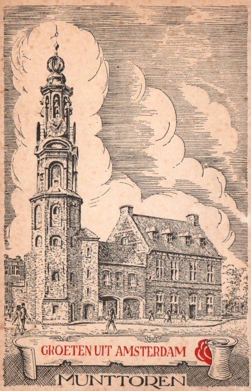 Munttoren,Groeten Uit Amsterdam,Netherlands BIN