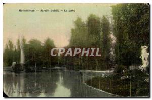 Old Postcard Montelimar Public Gardens Park