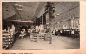 Spencer, Iowa - Interior of J.O. Birdball's Store - in 1907