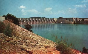 Vintage Postcard Fort Loudon Dam Flood Control Power Source Knoxville Tennessee