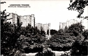 RPPC Longwood Towers Apartments Brookline MA Vintage Postcard V63