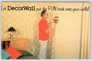 1950's DECORWALL ADVERTISING POSTCARD STENCIL ROLLER KEYSTONE LAMP POSTCARD