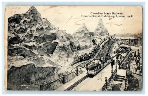 1908 Canadian Scenic Railway, Franco British Exhibition, London GB Postcard