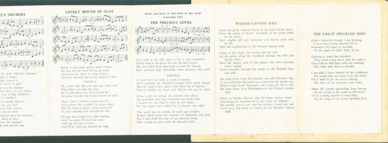 NASHVILLE TN ROY ACUFF FOLIO~WSM GRAND OLE OPRY~MUSIC~WORD PHOTOS PCRD FLDR 1939