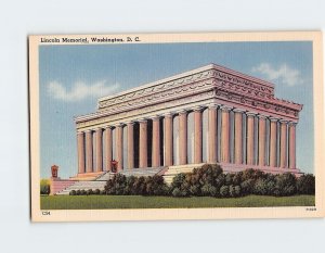 Postcard Lincoln Memorial, Washington, District of Columbia