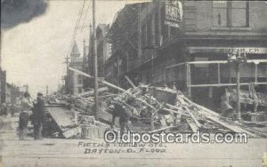 Fifthe & Ludlow Streets, Flood Dayton, Ohio, OH, Flood USA Disasters Unused s...