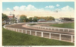 Vintage Postcard 1918 Pimlico Race Track near Baltimore Maryland MD