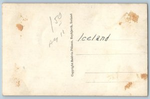 Iceland Postcard Pufurnar Snaefellsjokli Snow Formation c1940's RPPC Photo