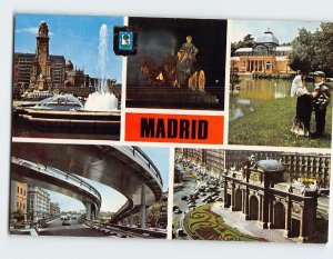Postcard Different aspects, Madrid, Spain