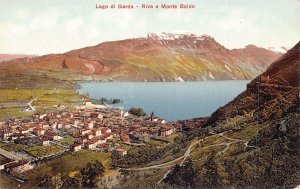A039 Italy Lago di Garda lake Riva E Monte Baldo panorama vintage postcard