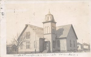 F3/ Minden Nebraska RPPC Postcard 1909 United Presbyterian Church