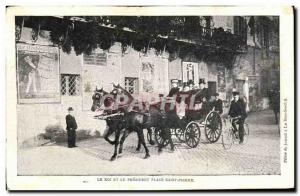 Old Postcard The King And The President St. Peter's Square