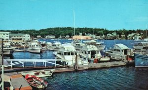 Vintage Postcard Booth Bay Harbor Boater's Paradise Yachting Capital of Maine