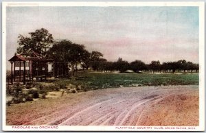 Pagolas and Orchard Plainfield Country Club Grand Rapids Michigan MI Postcard