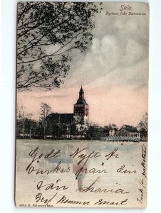 c1910 KRISTINA CHURCH SALA VASTMANLAND SWEDEN POSTCARD P2856