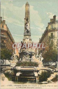 Postcard Old Lyon Monument of Carnot and Naudin has Gauquie