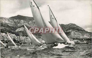 Old Postcard The principality of Monaco Yacht Regattas