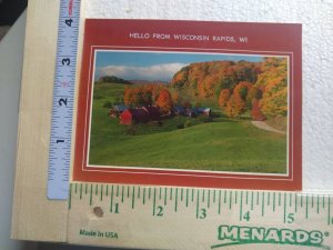 Postcard Fall In Farm Country, Hello From Wisconsin Rapids, Wisconsin